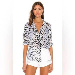 Bella Dahl Flowy Button Down Top in Color Ink Dots